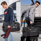 WITZMAN Mens Duffle Bags for Traveling Canvas Weekender Travel Bag Expandable - Image 2