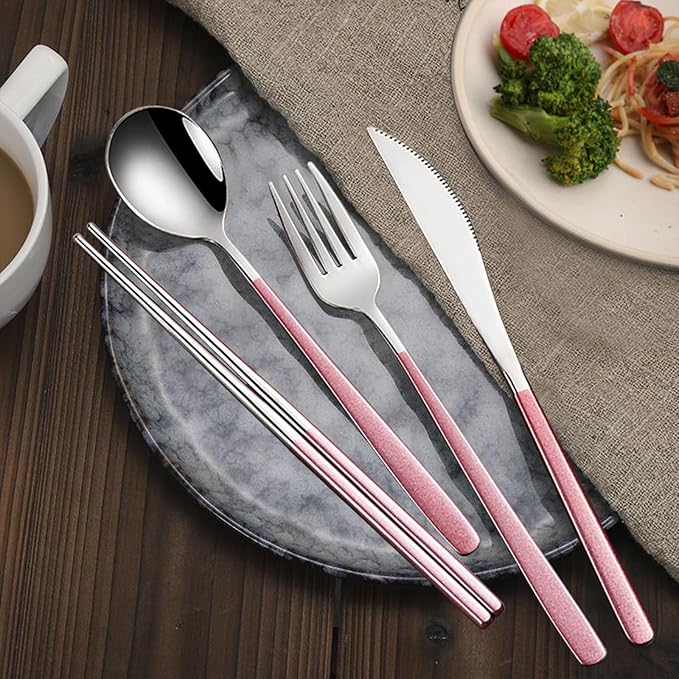 VANRA 4-Piece Portable Travel Utensils Set - Image 6
