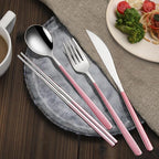 VANRA 4-Piece Portable Travel Utensils Set - Image 6