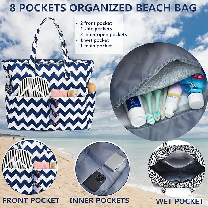 Waterproof Beach Tote Pool Bags - Image 6
