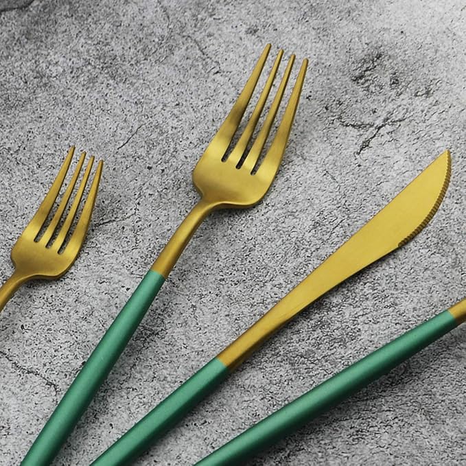 Gugrida 20-Piece 18/10 Stainless Steel Flatware Silverware, Luxury Dinnerware - Image 4