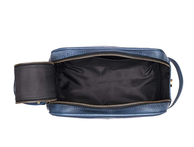 10" Premium Leather Toiletry Travel Pouch - Image 9