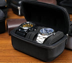 Hard Compact Watch Roll travel case, 2 Slots Portable holder and Organizer - Image 3