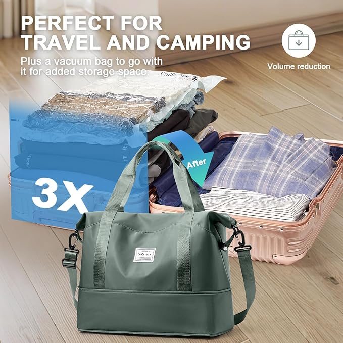 Travel Duffel Bag, Sports Tote Gym Bag, Shoulder Weekender Overnight Bag - Image 4