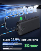 Portable Charger Power Bank 40000mah, USB C Fast Charging 22.5W External - Image 2