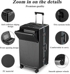 feilario 30in Super Large Captain Aluminum Frame Hardside Spinner Wheels Luggage - Image 4