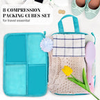 8 Set Compression Packing Cubes Travel, Lightweight Expandable Travel Cubes - Image 6