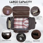 Men'S Duffle Bag For Travel, Expandable Canvas Duffel Bags Overnight Weekend - Image 4