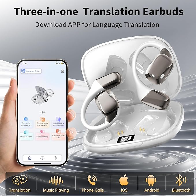AI Translation Earbuds Real Time Languages Translator Ear Buds Audifonos - Image 7