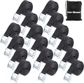 Cartman 1" x 12' Lashing Straps Cargo Tie-Down Strap Up to 600lbs, 16pk in by CARTMAN