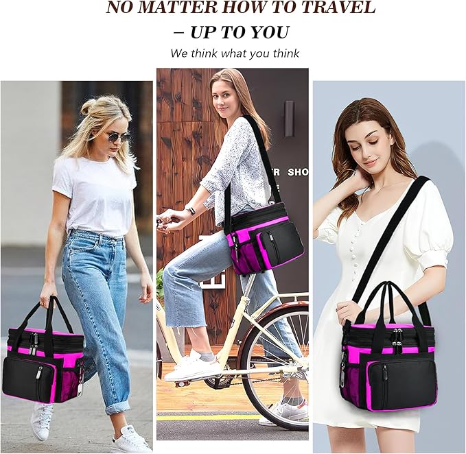 Insulated Lunch Bag Women | Large Adult Lunch Box | Double-Layer Reusable Lunch - Image 3