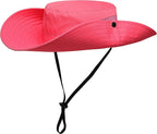 Womens Summer Sun Hat Beach Hat Wide Brim Outdoor UV Protection Hat Foldable - Image 5