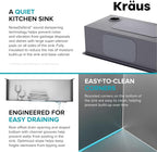 KRAUS Kore 28-Inch Undermount Workstation 16 Gauge Single Bowl Stainless Steel - Image 10