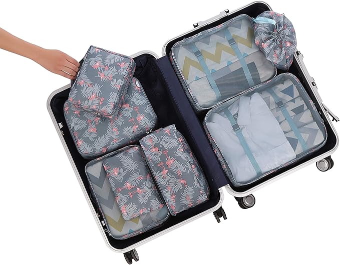 BAGAIL 8 Set Packing Cubes Luggage Packing Organizers - Image 7