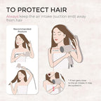 TYMO Diffuser Hair Dryer Blow Dryer - 300 Million Ionic Hairdryer with Diffuser & Comb Attachment for Curly Hair, Professional Blowdryer for Women, Cool Air Button, Small Travel Lightweight, Gold