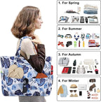 LEDAOU Large Beach Tote Bag Women Waterproof Sandproof Zipper Beach Tote Bag - Image 9
