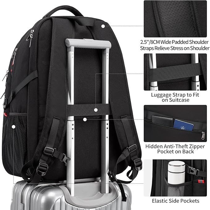 Travel Laptop Backpack, 18.4 inch Extra Large Backpack - Image 5