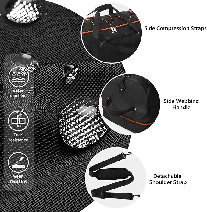Rolling Duffle Bag with Wheels, 110L/140L Expandable Soft-Sided Foldable Duffle - Image 6