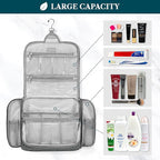 PAVILIA Large Hanging Toiletry Bag Travel Bag Women Men, Cosmetic Organizer - Image 5