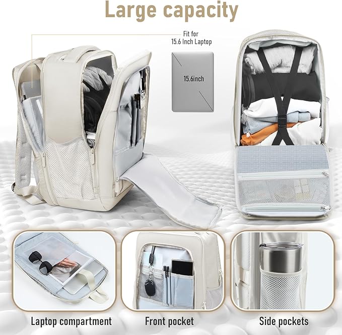 Travel Backpack, Business Anti Theft Slim Sturdy Laptops Backpack - Image 4
