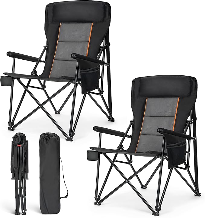 ALPHA CAMP Oversized Folding Camping Chairs by ALPHACAMP