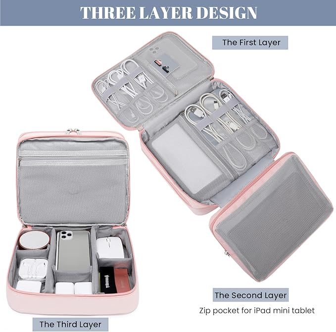 mygreen Travel Electronics Organizer, Waterproof Cable Organizer Bag - Image 5