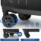 KYME Suitcase Hardshell With Double Spinner Wheels, PC+ABS TSA Lock Travel - Image 9