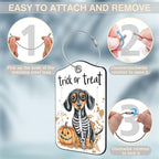 Halloween Funny Dachshund Dog and Pumpkin Set of 2 Luggage Tags - Image 4