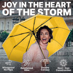 Royal Walk Windproof Folding Travel Umbrella Compact and Strong Luxurious Real - Image 4