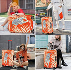 ANNA QUEEN Funny White Tiger Luggage Cover, Suitcase Protector - Image 7