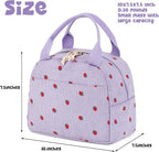 Bluboon Lunch Bag for Women Men Cute Corduroy Lunch Tote Bags Reusable - Image 2