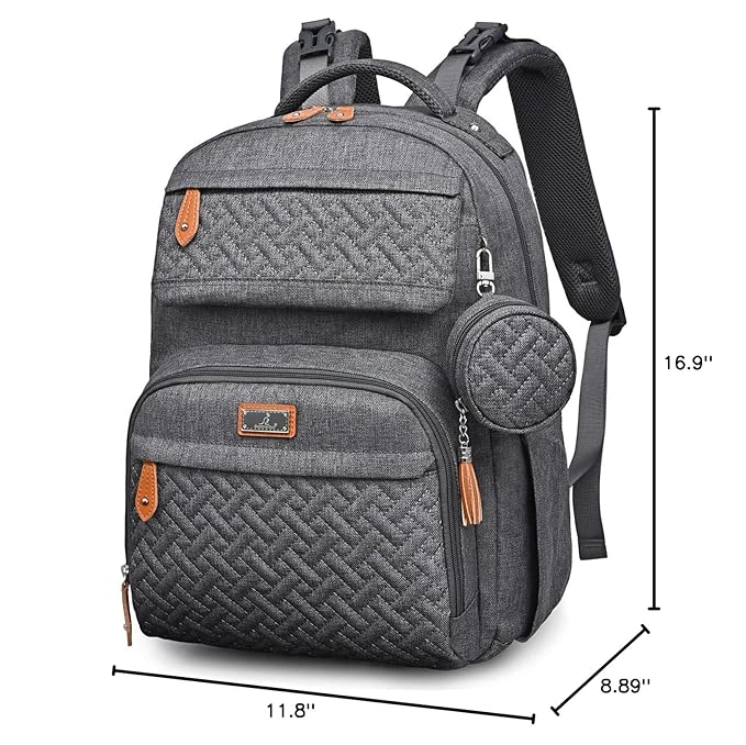 BabbleRoo Diaper Bag Backpack, Travel Backpack - Image 10