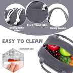 Bluboon Lunch Bag for Women Men Cute Corduroy Lunch Tote Bags Reusable - Image 5