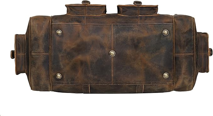 Large duffel bags for men holdall leather travel bag overnight gym sports - Image 6
