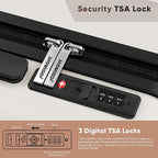 SHOWKOO Luggage Sets 3 Piece 100% PC Ultra Tough Hardside Expandable Suitcases - Image 7