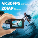 AKASO EK7000 4K30fps 20MP Action Camera EIS Ultra HD 131FT Waterproof - Image 2