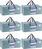 VENO 6 Pack Moving Bags for College, Heavy-Duty Storage Totes, Moving Boxes and by Veno