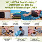 ATEPA Inflatable Stadium Seat Cushion, Self-Inflating Memory Foam Stadium Seats - Image 7