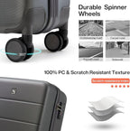 Hanke 16 Inch Underseat Carry On Luggage Hard Shell Suitcases - Image 5