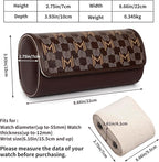 MOZSLY Watch Roll Travel Case 3 Slots Portable Watches Box Organizer Storage - Image 6