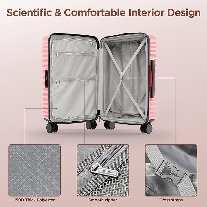 SHOWKOO Luggage Sets 3 Piece Hardside Expandable Suitcase - Image 8