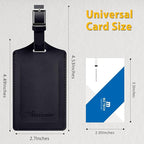 8 Pack Leather Luggage Travel Bag Tags by Travelambo - Image 2