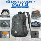 IGOLUMON Hiking Backpack 40L Packable Lightweight Camping Backpack Men Women - Image 5