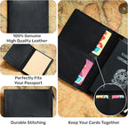 HIFA Leather Passport Holder, Handmade Passport Cover - Image 2