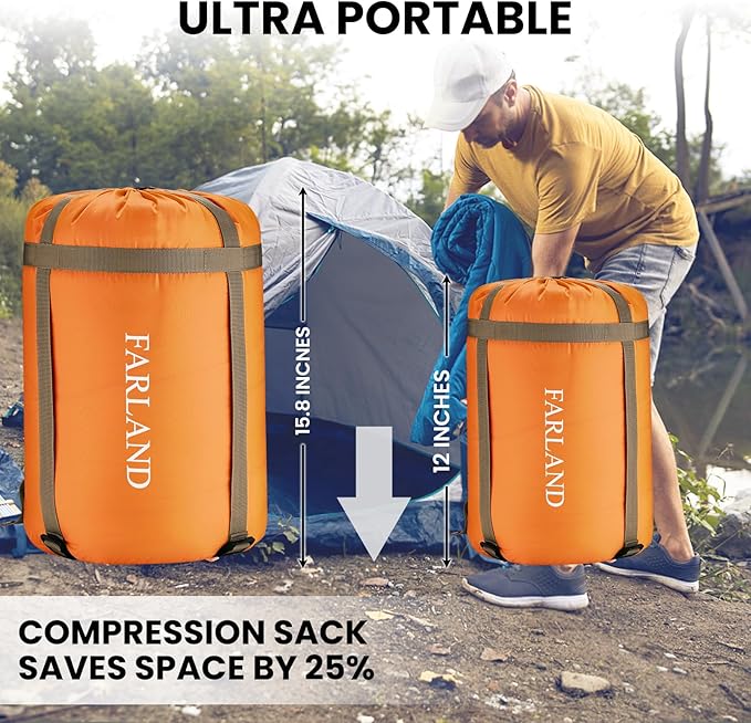 FARLAND Sleeping Bags 30℉ for Adults Teens Kids - Image 5