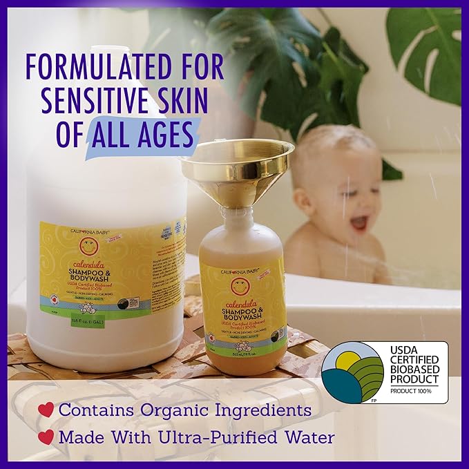 California Baby Calendula Shampoo and Body Wash - Image 4