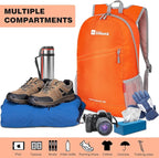 ZOMAKE Lightweight Packable Backpack 20L, Foldable Backpacks Small Daypack - Image 3