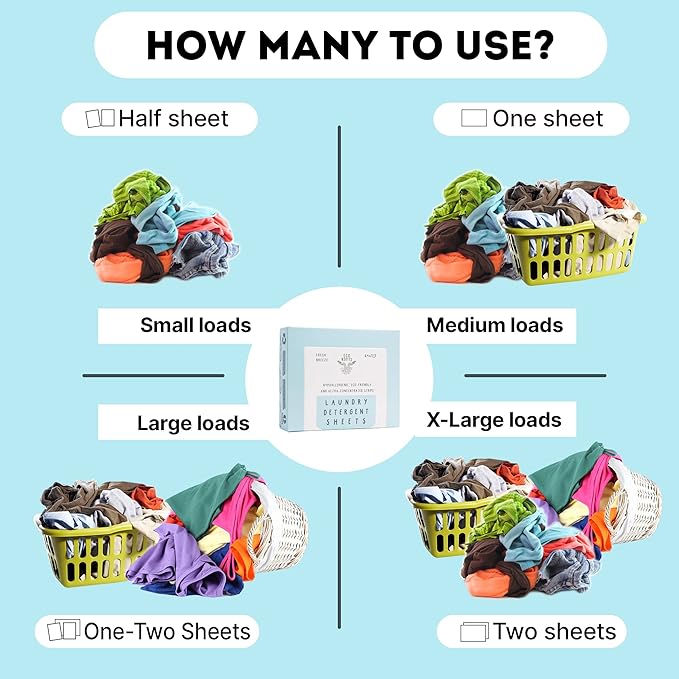 Eco Roots Laundry Detergent Sheets – 64 Loads Eco-Friendly Fresh Breeze Laundry - Image 8