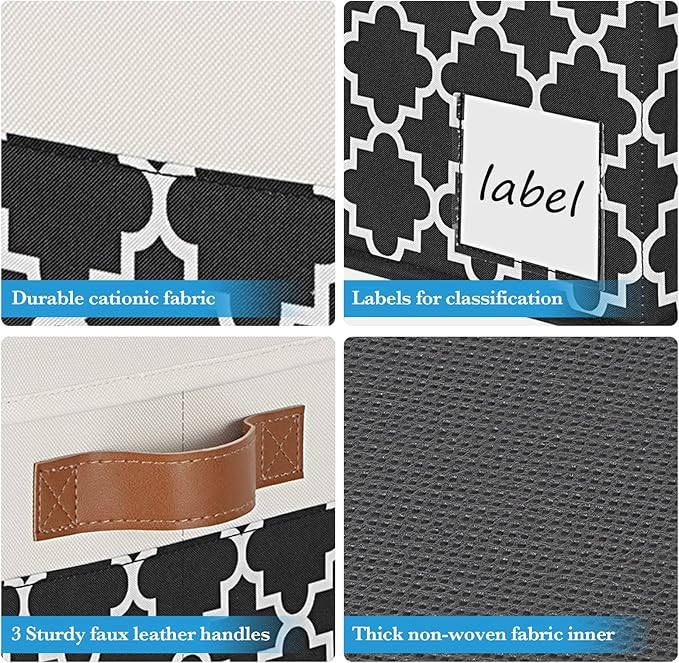 Large Storage Bins with Lids, Foldable Fabric Storage Baskets with Lids - Image 5