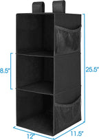 MAX Houser 3-Shelf Hanging Closet Organizer, Hanging Sweater Organizer - Image 3